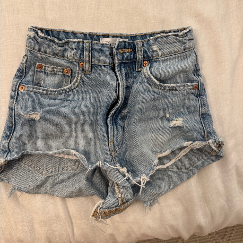 Zara High Rise Jean Shorts